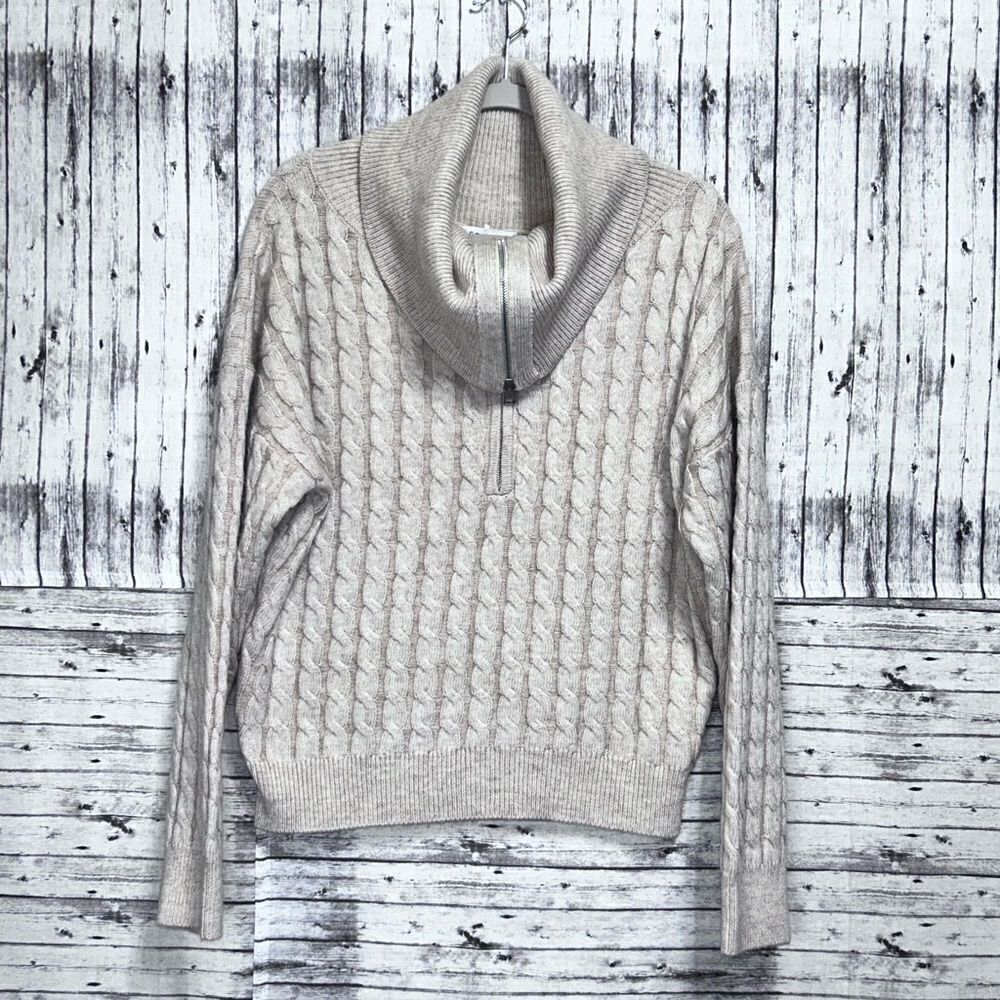 Frame Half-Zip Cable Sweater
